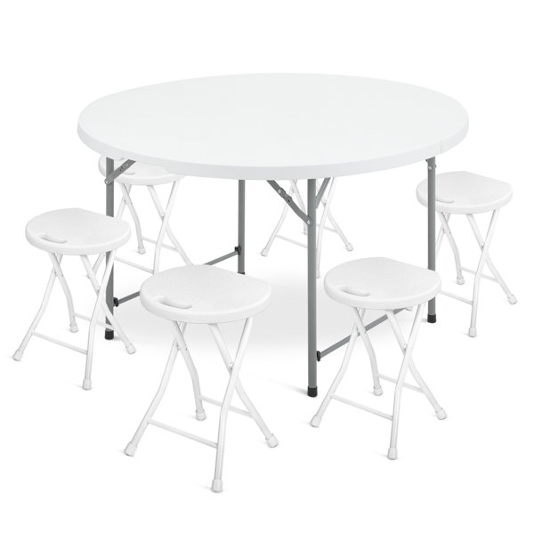 MoNiBloom Round 6 Person Outdoor Dining Set Wayfair